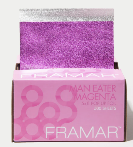 Framar Man Eater Magenta - Pop Up 500 sheets - 5x11 inch - pre-cut - pre-folded foil